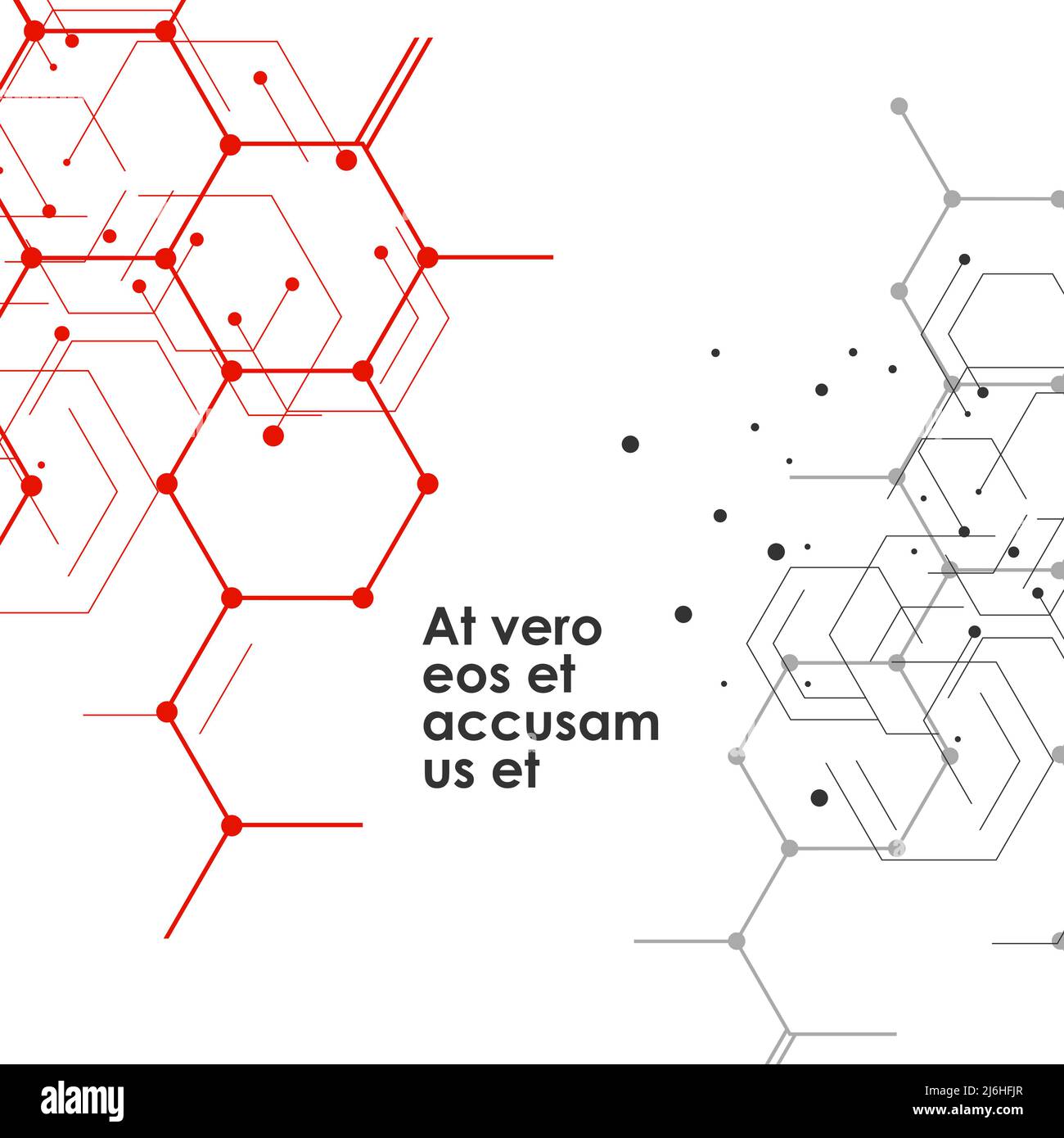Sechsecke verbinden abstrakten Hintergrund. Geometrische Wissenschaft und Technologie Motion Design. Vektorgrafik Stock Vektor