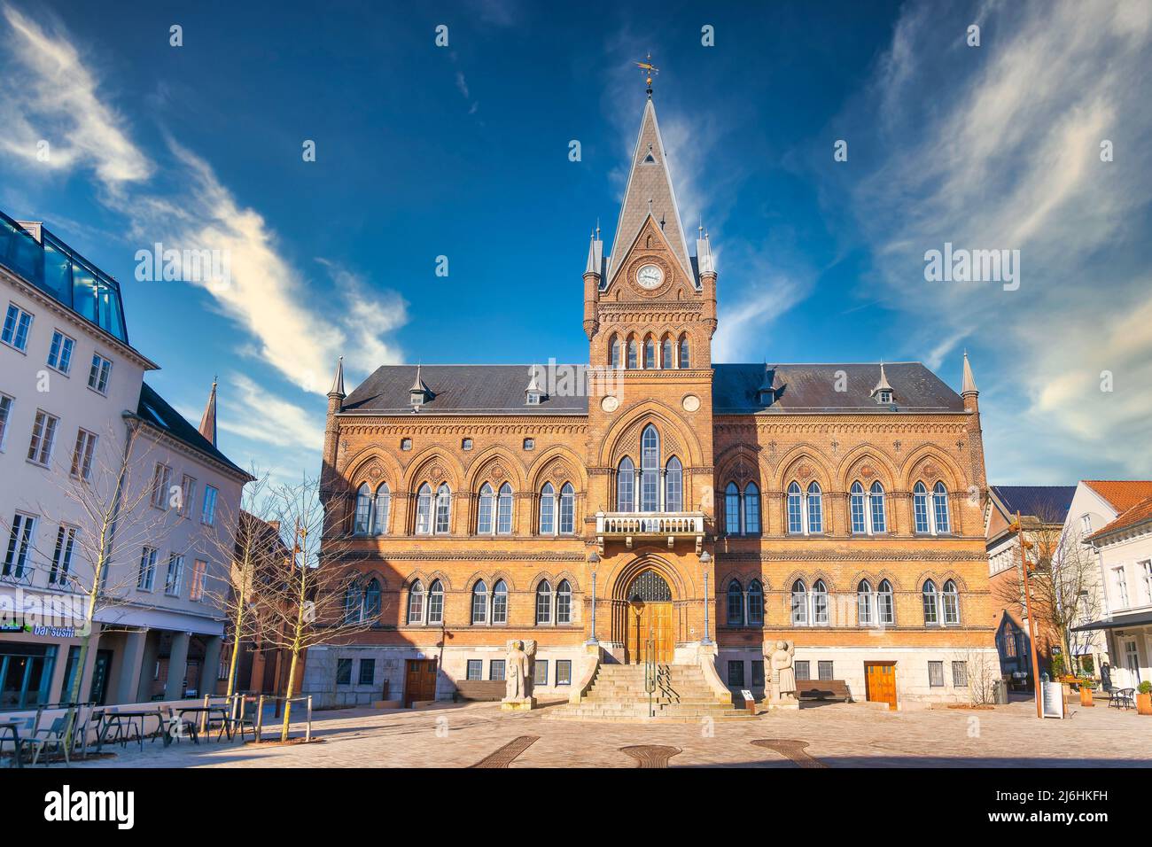 Rathaus der Stadt in Vejle, Dänemark Stockfoto