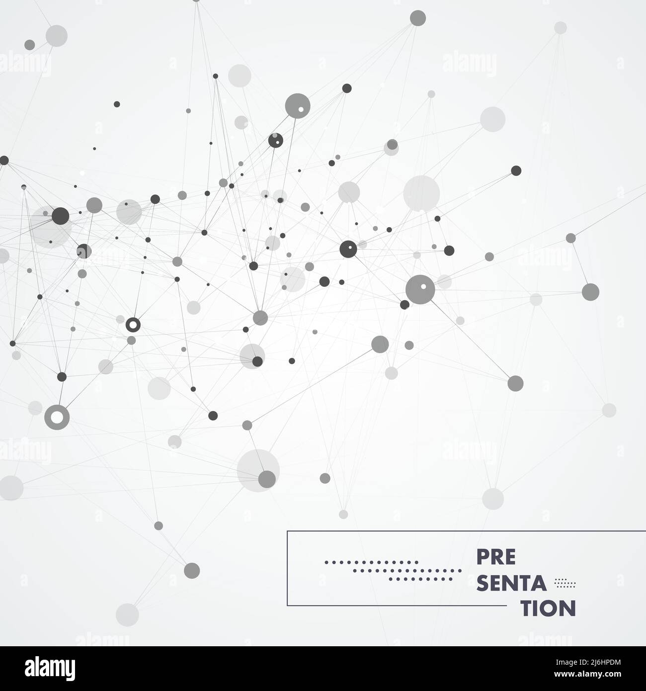 Abstrakter Verbindungsmolekül-Hintergrund. Medizinisches und technologisches Konzept. Vektorgrafik Stock Vektor