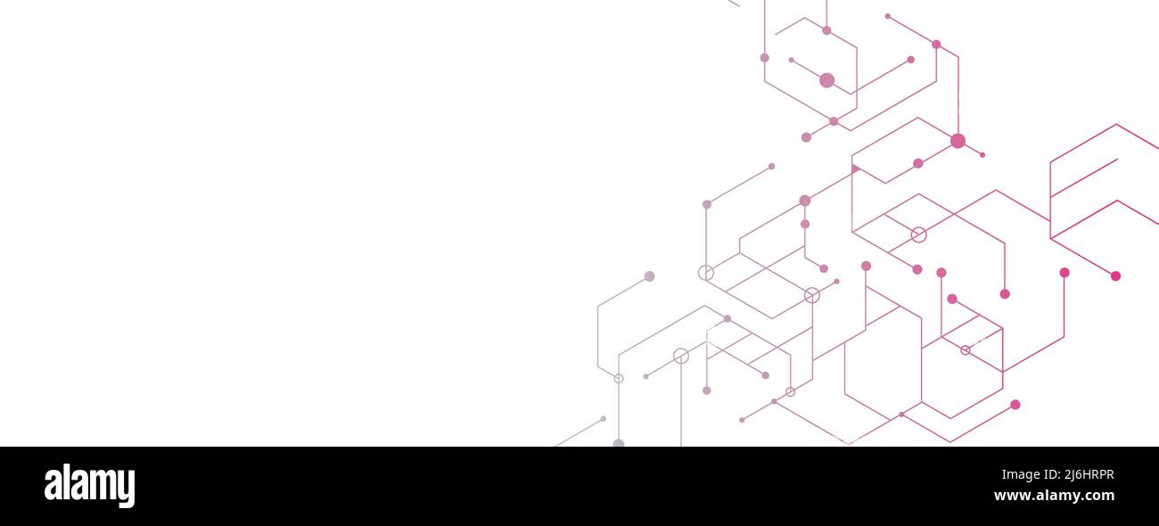 Abstraktes Design von Molekülen. Vektorgrafik Stock Vektor