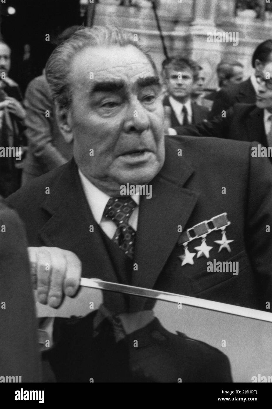 LEONID BRESCHNEW Sowjetischer Generalsekretär 1964-1982 Stockfoto