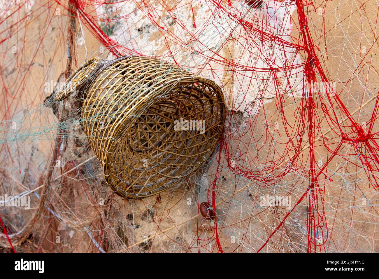 Korbflechterwerk in Castelsardo, Sardinien, Italien Stockfoto