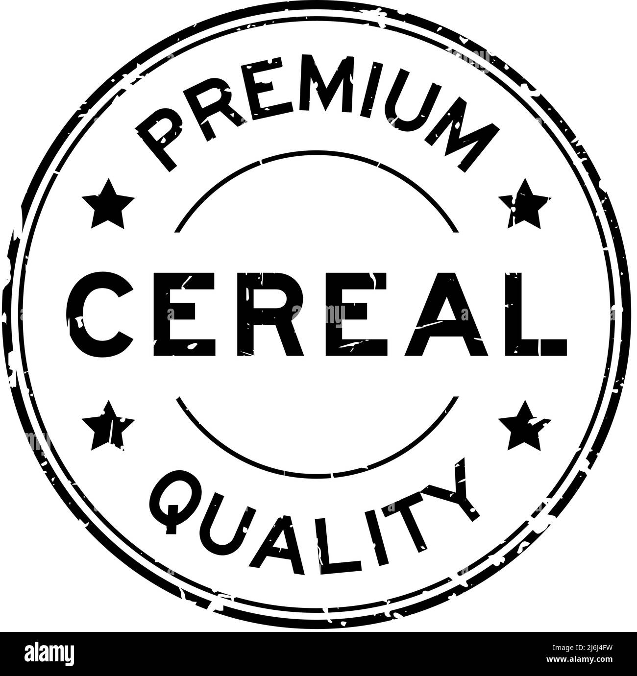 Grunge schwarz Premium Qualität Müsli Wort rund Gummi Siegel Stempel auf weißem Hintergrund Stock Vektor