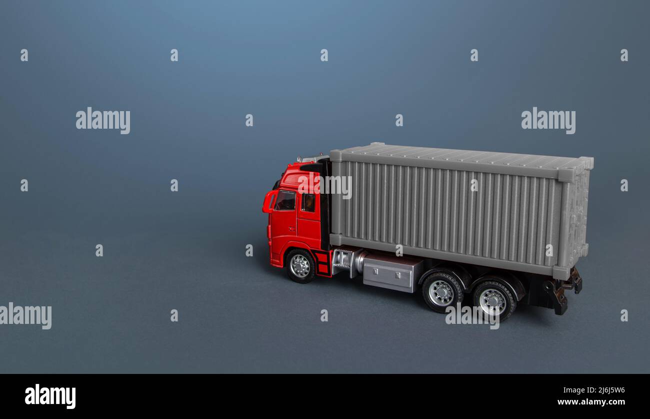 Schreck-LKW. Transportwesen. Logistik. Express-Lieferung, Versand. Stockfoto