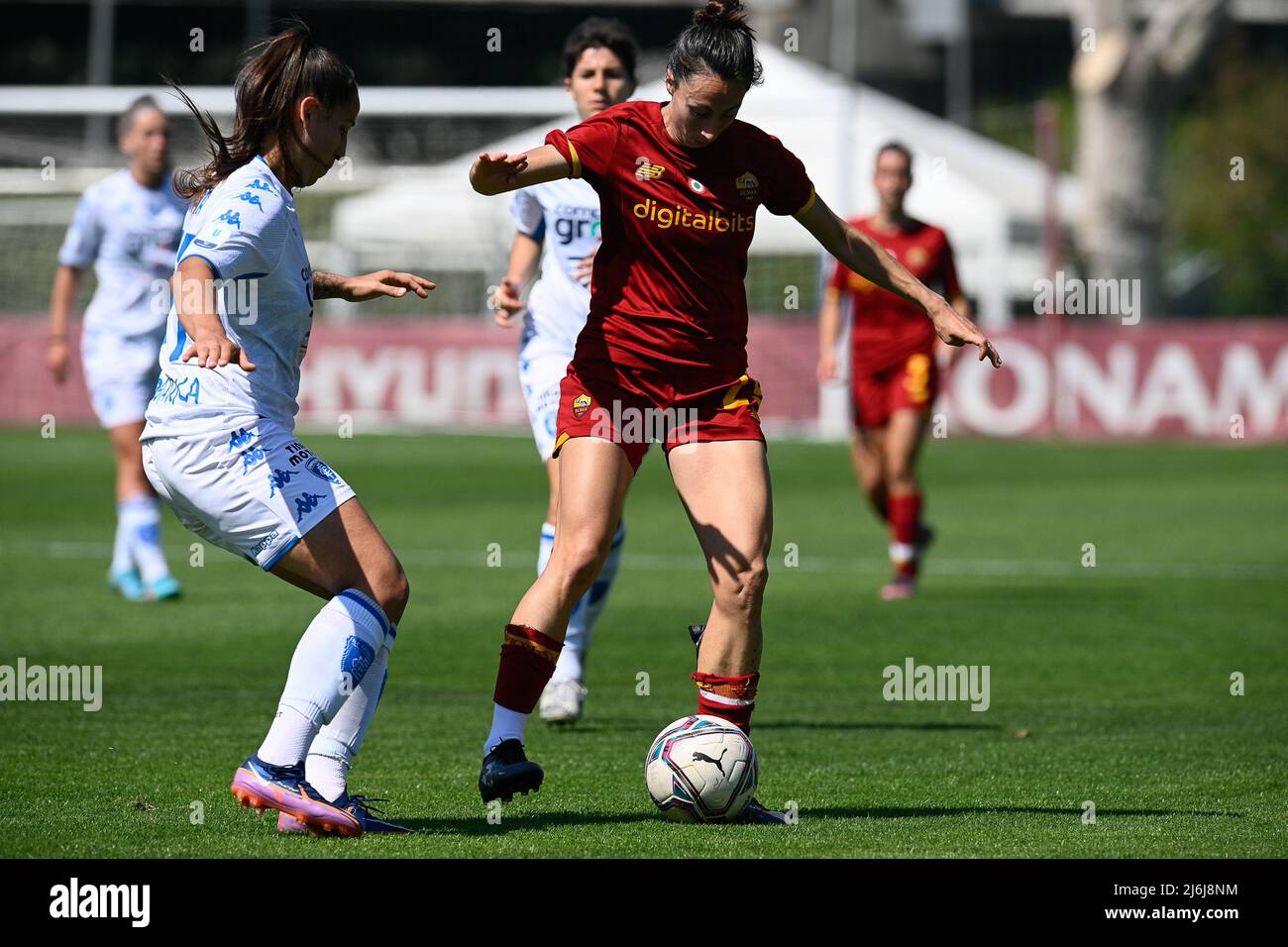 Paloma Lazaro von AS Roma während des Halbfinalsspiele des Italienischen Pokals im Stadio Tre Fontane, Roma gegen Empoli am 30. April 2022 in Rom, Italien. (Foto von AllShotLive/Sipa USA) Stockfoto