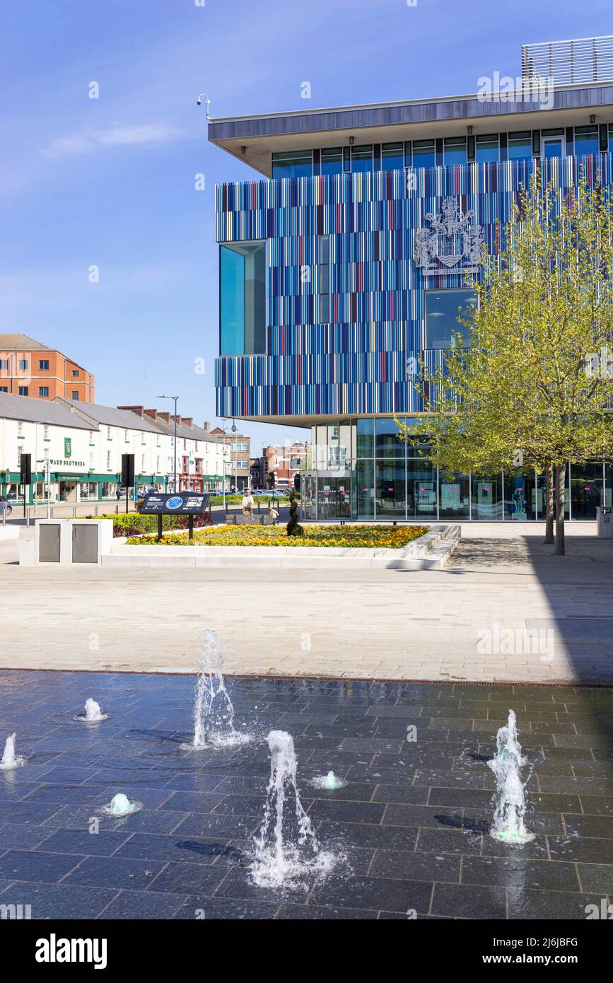 Doncaster Council Offices Sir Nigel Gresley Square Civic and Cultural Quarter Waterdale Doncaster South Yorkshire England GB Europa Stockfoto