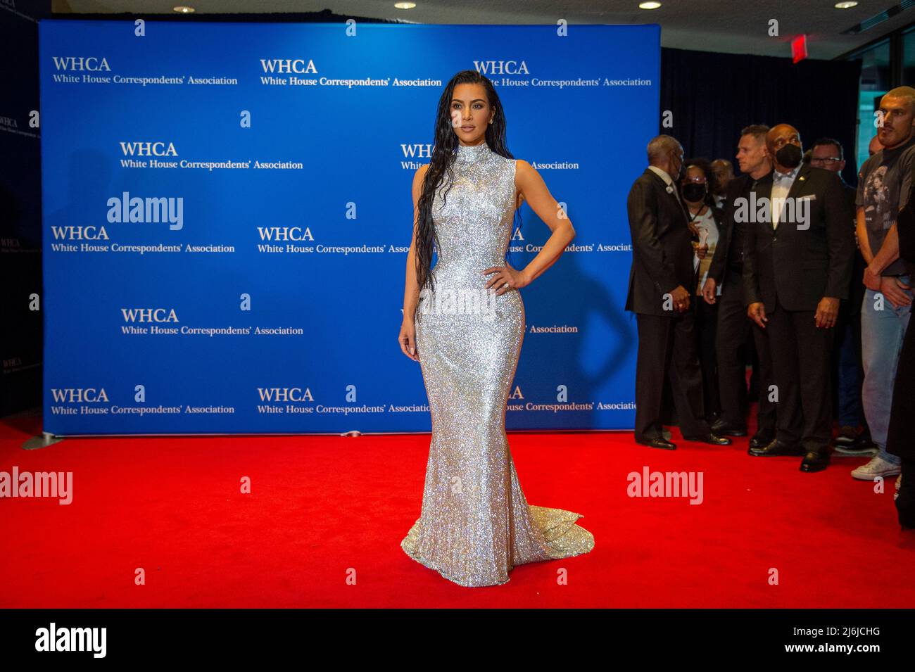 Ankunft zum Jahresessen der White House Correspondents Association 2022 im Washington Hilton Hotel in Washington, DC am Samstag, den 30. April 2022. Dies ist das erste Mal seit 2019, dass die WHCA aufgrund der COVID-19-Pandemie ihr jährliches Abendessen veranstaltet. Kredit: Rod Lampey / CNP/Sipa USA Stockfoto