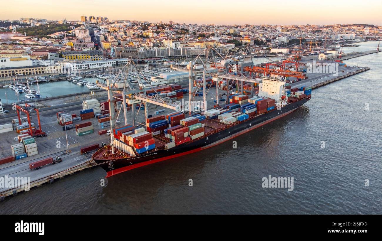 Hafen von Lissabon, Portugal Stockfoto