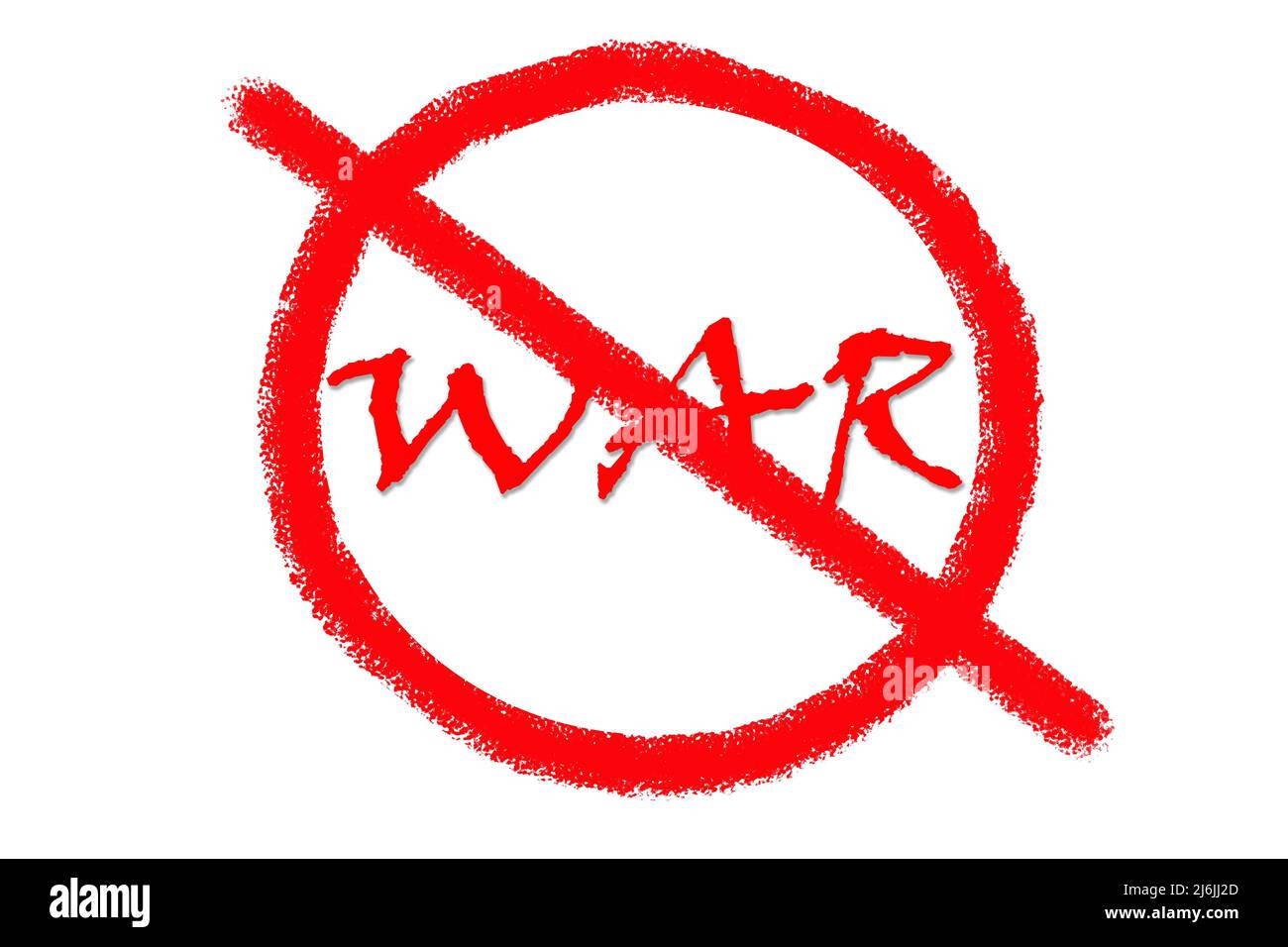 KEIN KRIEG in der Ukraine. Konzept der ukrainischen und russischen Militärkrise, Konflikt zwischen der Ukraine und Russland. Aggression und militärischer Angriff. Stockfoto