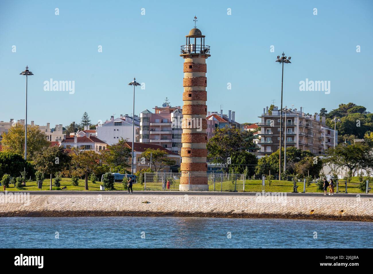 Belem Lighthouse oder Farol de Belém Stockfoto