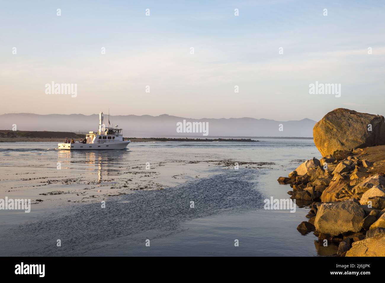 Ein Aprilmorgen in Morro Bay, Kalifornien, USA. Stockfoto