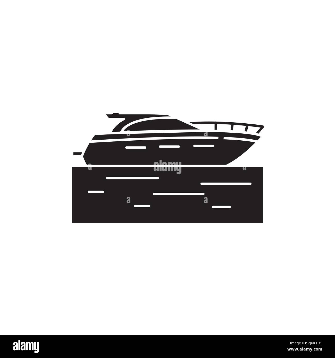 Symbol für die Schnellboot-Farblinie. Isoliertes Vektorelement. Skizzieren Sie das Piktogramm für Webseite, mobile App, Promo Stock Vektor