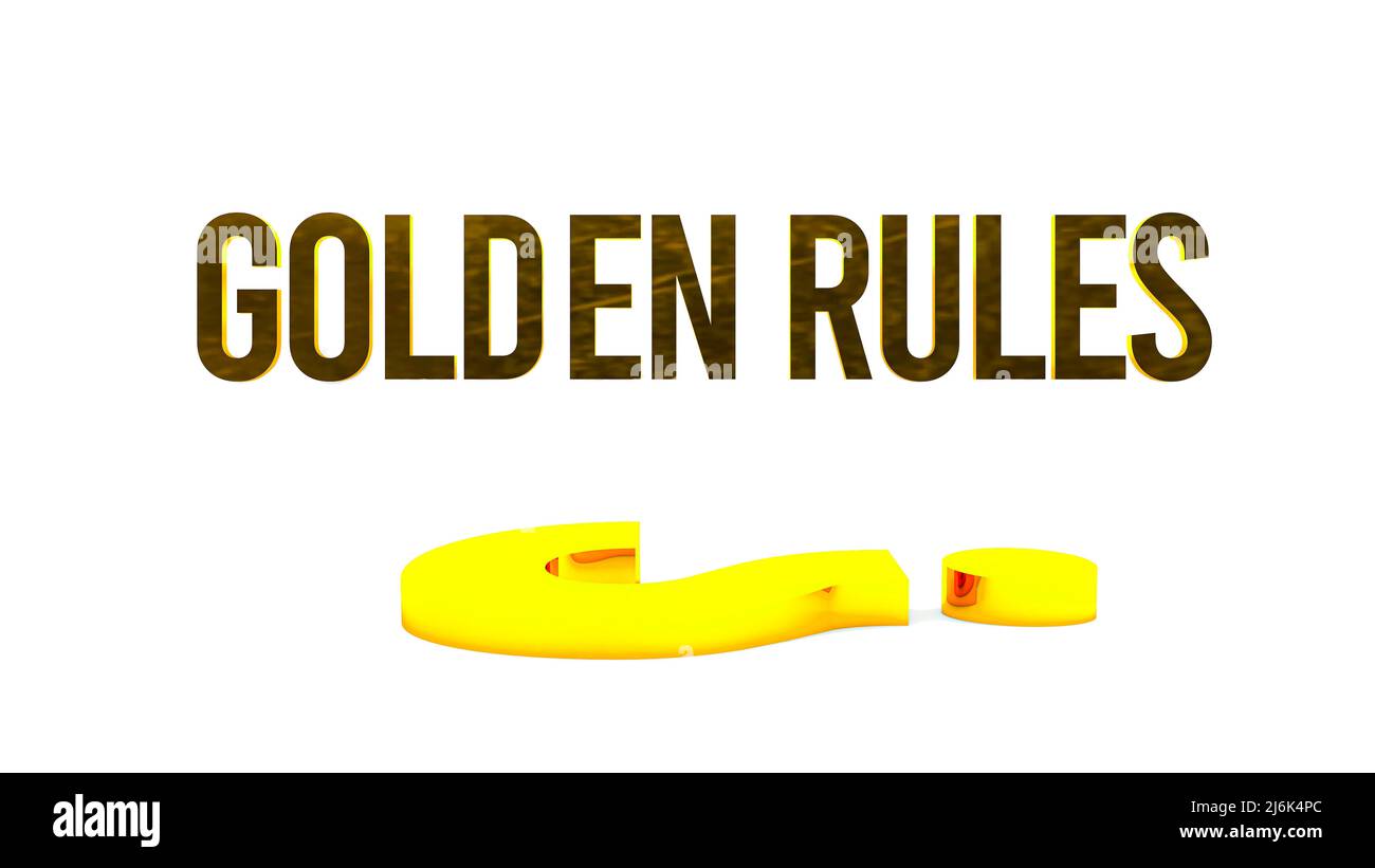 Goldene Regeln Stockfoto