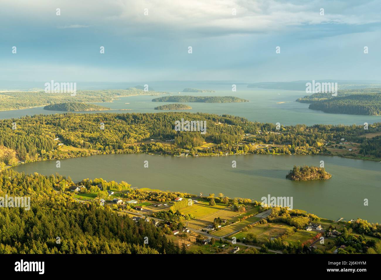 Tolle Aussicht vom Gipfel zum Mount Erie Stockfoto