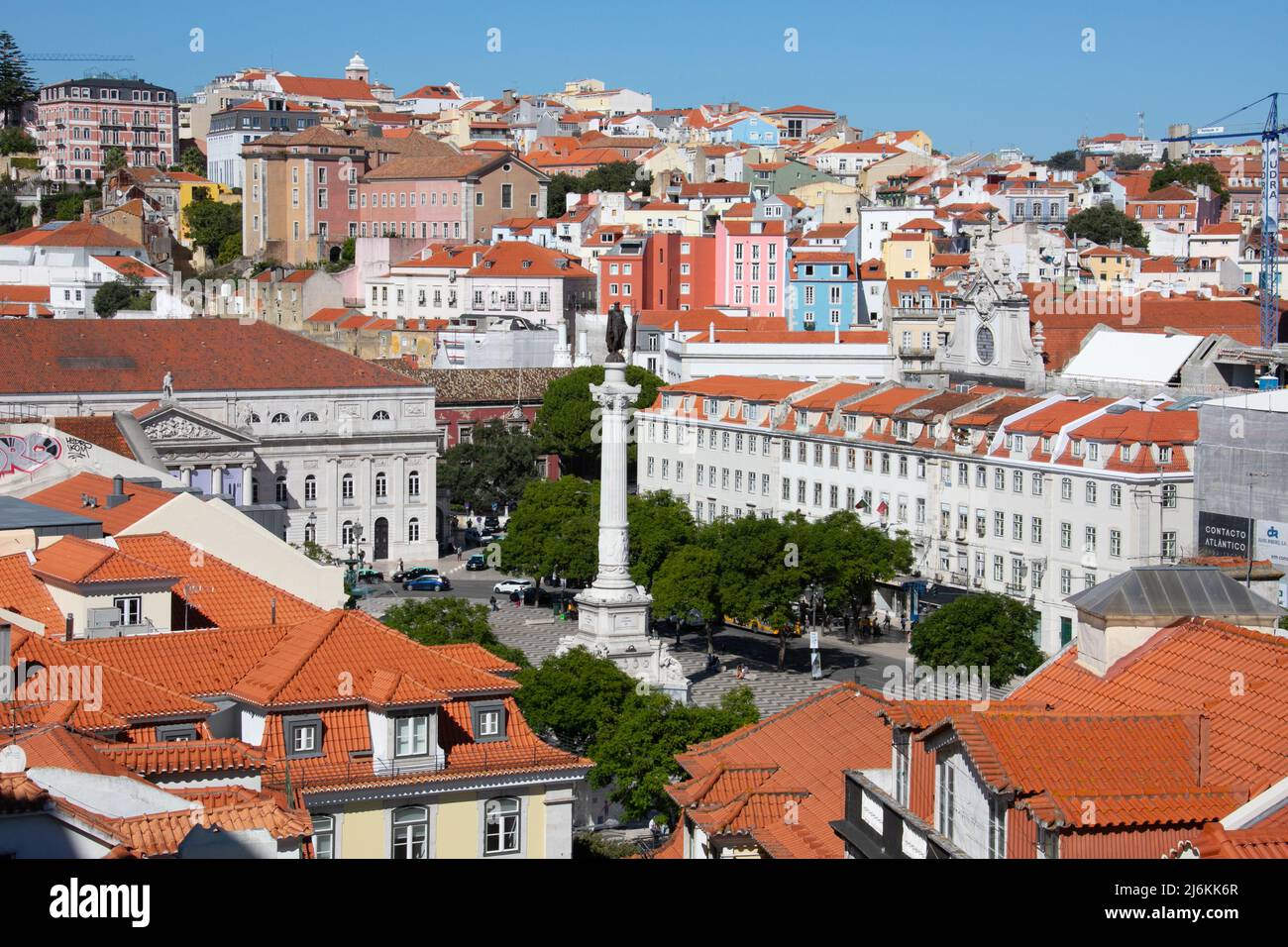 Praça Dom Pedro IV, Dom Pedro IV Plaza, Lissabon, Portugal Stockfoto