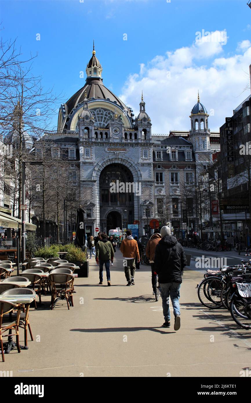 Bahnhof Antwerpen Stockfoto