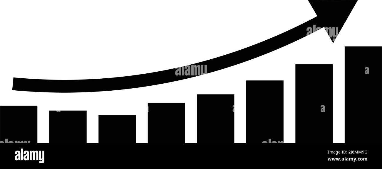 Symbol für die Silhouette des Balkendiagramms. Verkaufszahlen. Bearbeitbarer Vektor. Stock Vektor