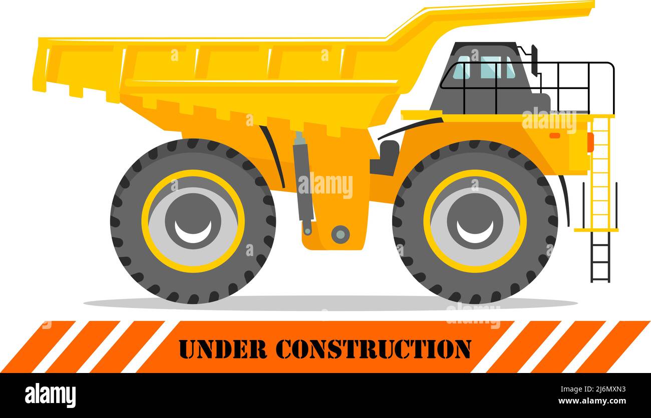 Detaillierte Darstellung des Bergbaus Truck. Off-highway-Truck. Schwere Maschine equipmente Bergbau- und Baumaschinen. Stock Vektor