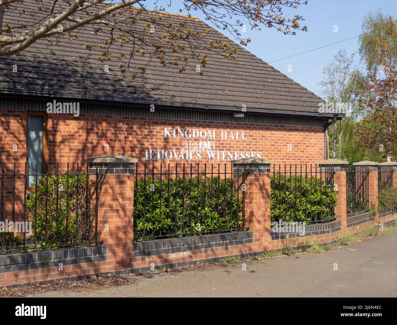 Kingdom Hall, Hauptquartier der örtlichen Zeugen Jehovas, Far Cotton, Northampton, Großbritannien Stockfoto