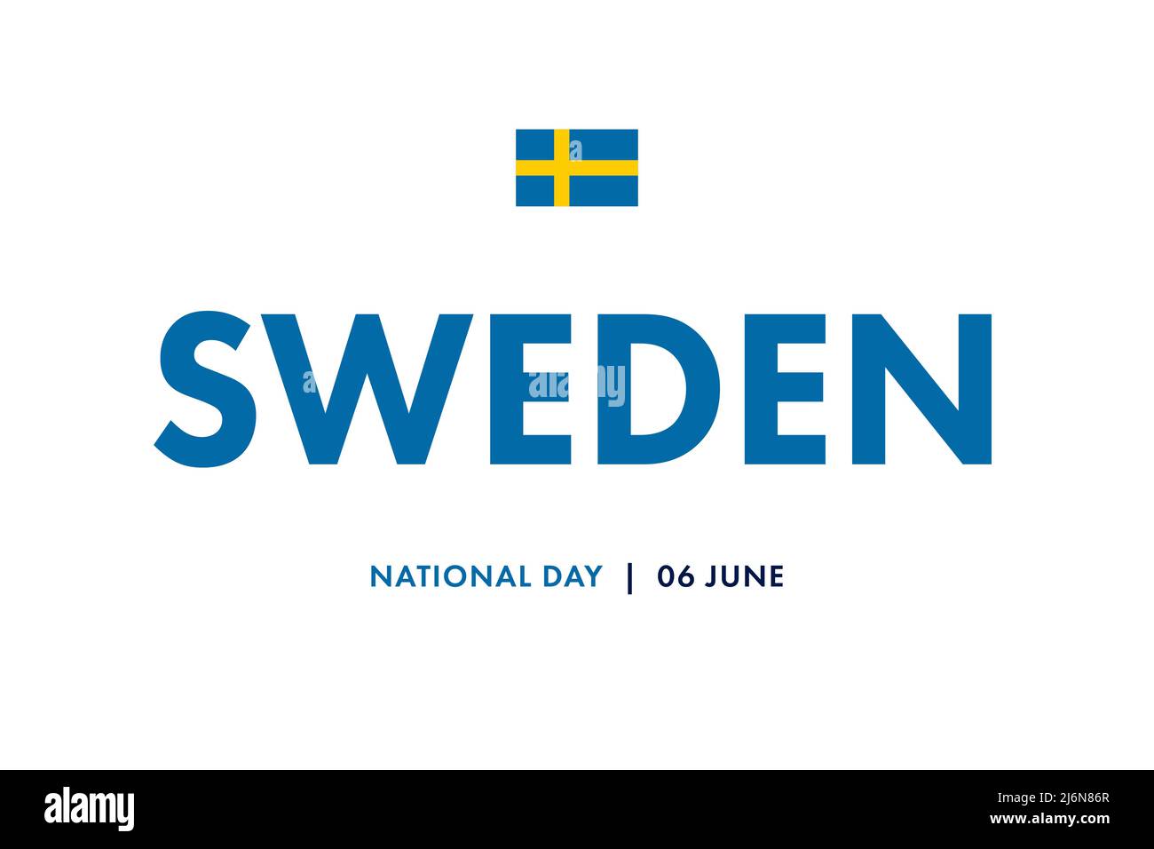 Nationalfeiertag Schweden. Happy Independence Day von Schweden Flagge Hintergrund Illustration Stockfoto
