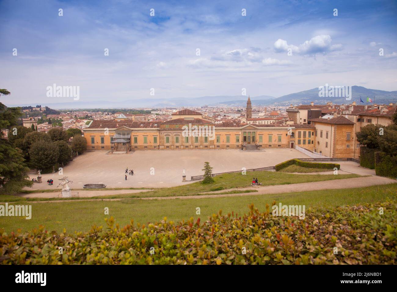 Italien, Toskana, Florenz, Stadt, Boboli-Garten und Palazzo Pitti. Stockfoto
