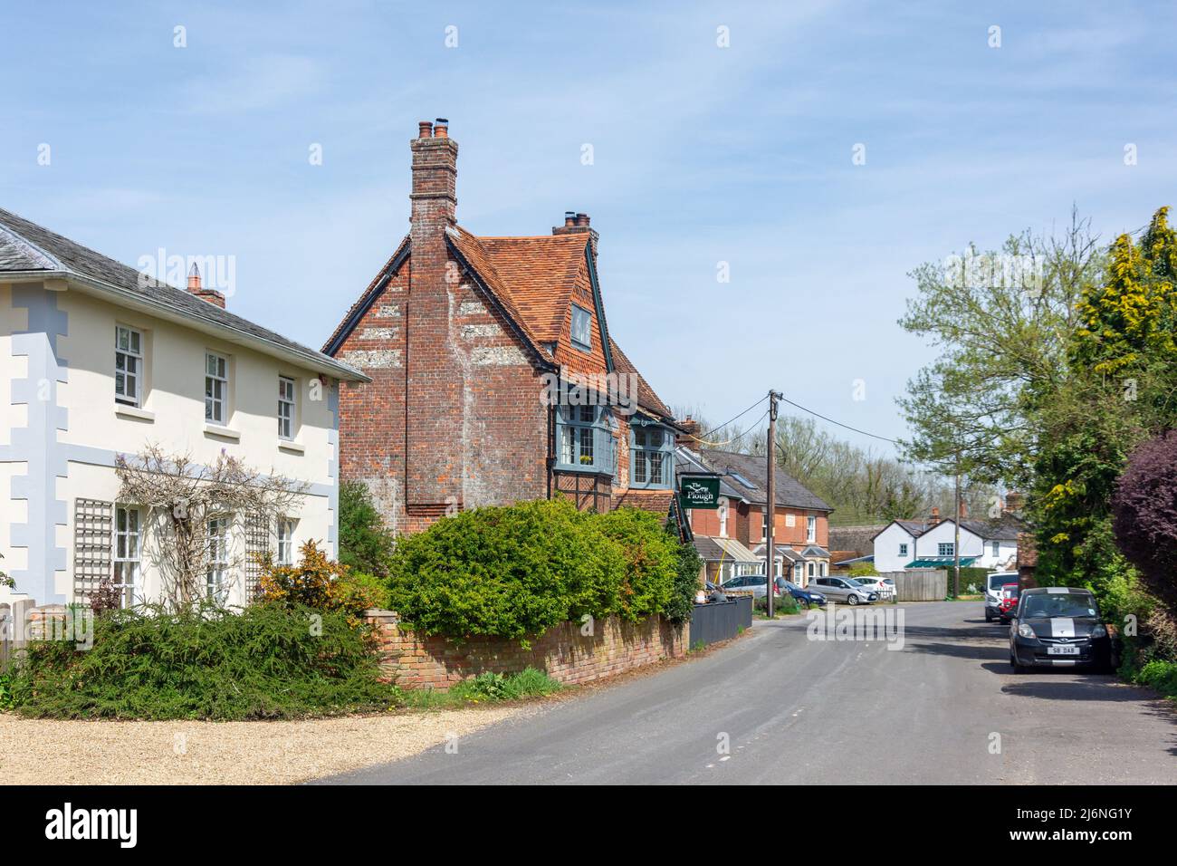 The Plough Inn, Longparish, Hampshire, England, Großbritannien Stockfoto