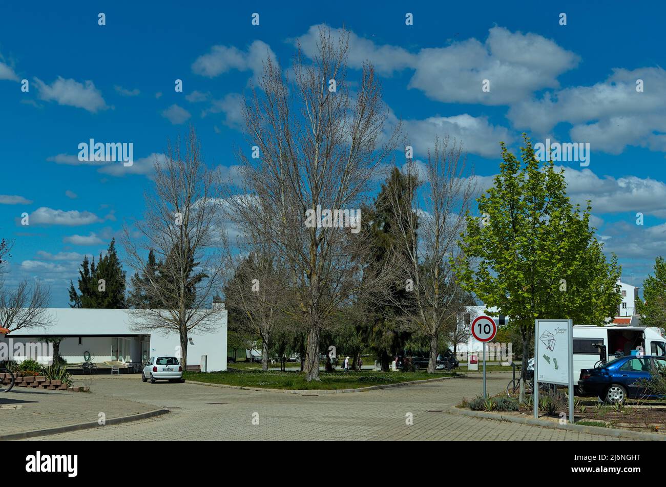 Camping von Castro Verde in Alentejo, Portugal Stockfoto