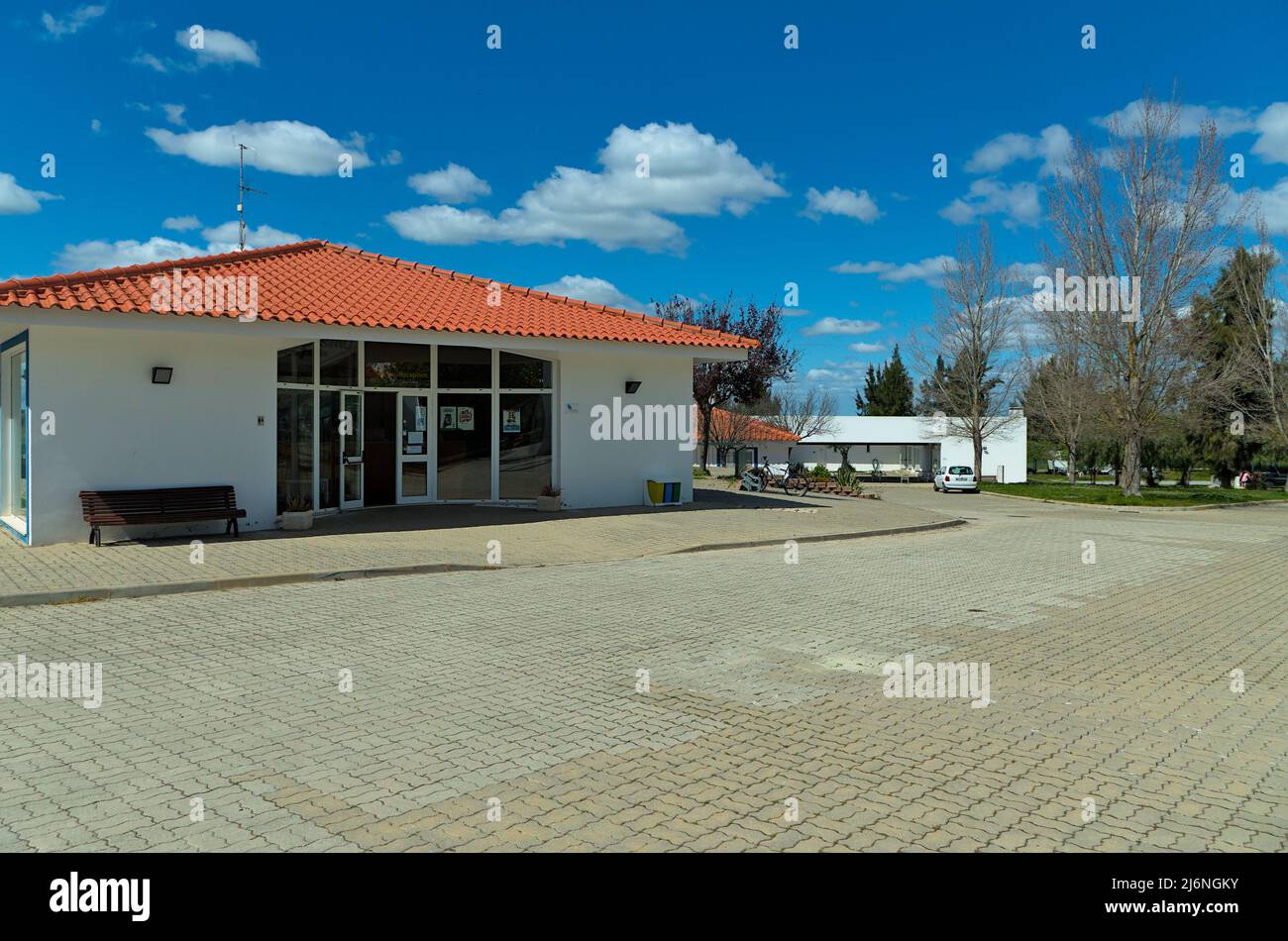 Camping von Castro Verde in Alentejo, Portugal Stockfoto