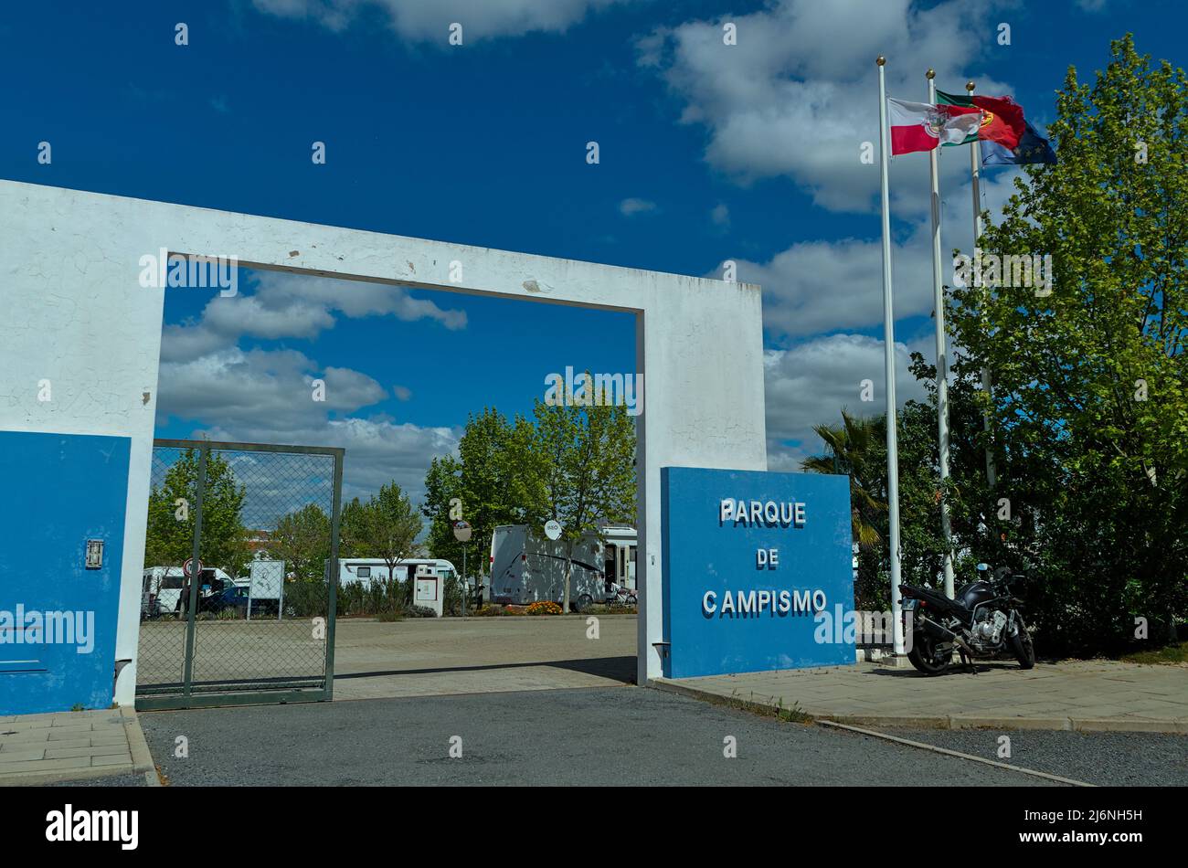 Camping von Castro Verde in Alentejo, Portugal Stockfoto