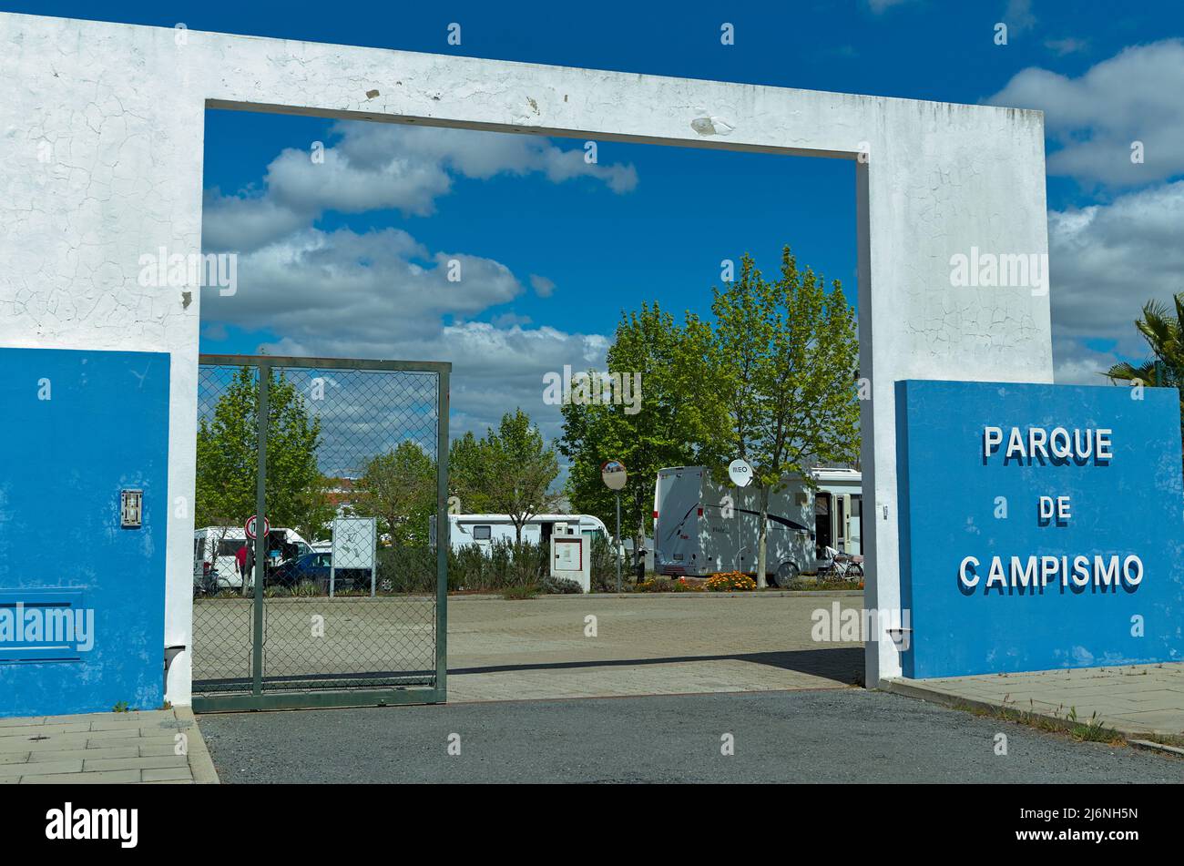 Camping von Castro Verde in Alentejo, Portugal Stockfoto