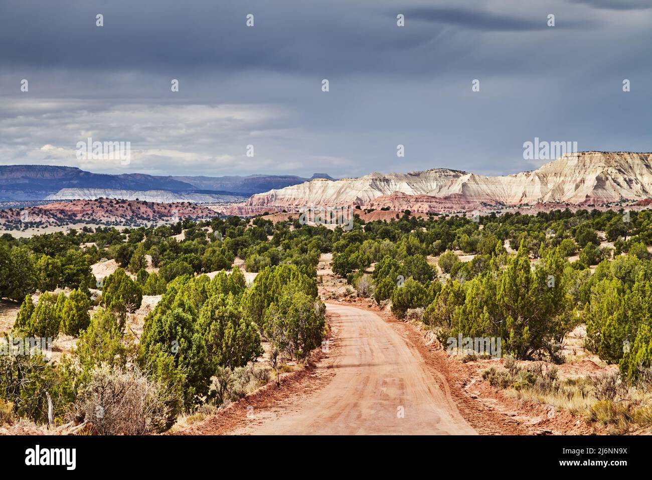 Die Cottonwood Canyon Road ist eine Langlaufroute durch das Grand Staircase-Escalante National Monument, Utah, USA Stockfoto