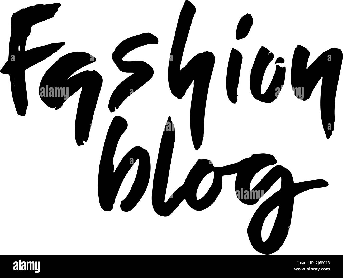 Vektor-Illustration handschriftliche Kalligraphie Poster. Fashion Blog Lettering für Social-Media-Inhalte Stock Vektor