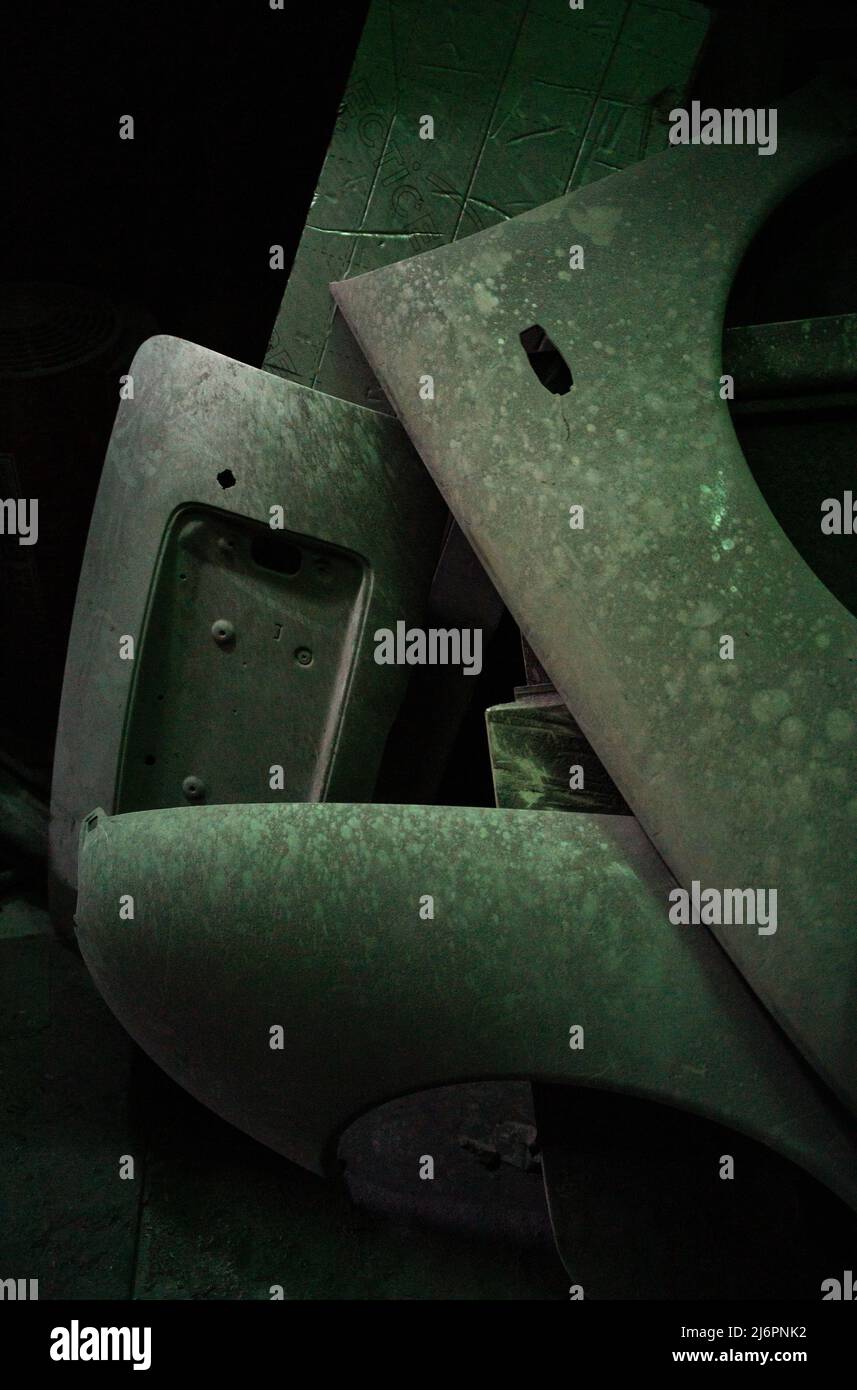 Altmetall-Kfz-Verkleidungen Stockfoto