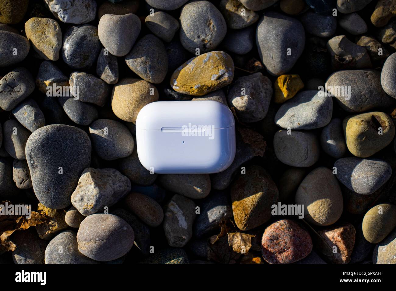 Apple AirPods Wallpaper, Produktfotos Stockfoto