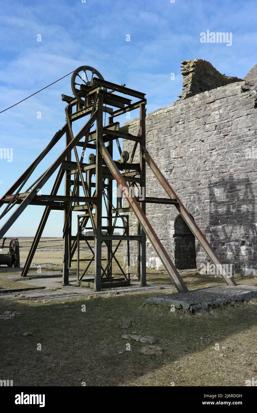 Elster-Bleimine in der Nähe von Sheldon in Derbyshire England. Geschütztes Denkmal Stockfoto