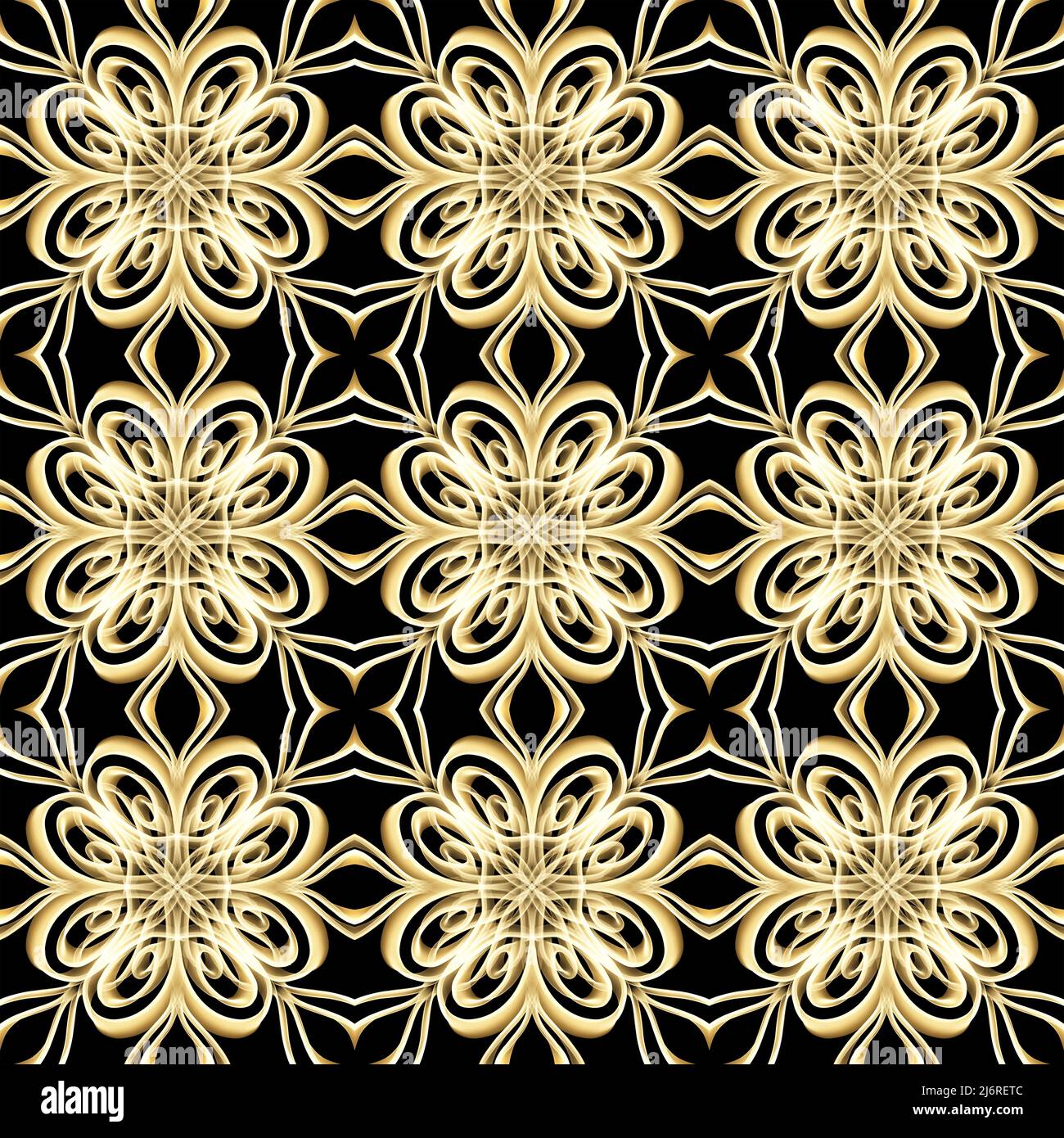 Nahtloses luxuriöses Oberflächenmuster in goldener Farbe. Verwendung für  Modedesign, Kleidung, Stoffe, Heimtextilien, Bettwäsche, Hintergrundbilder,  Einladungen, gree Stockfotografie - Alamy