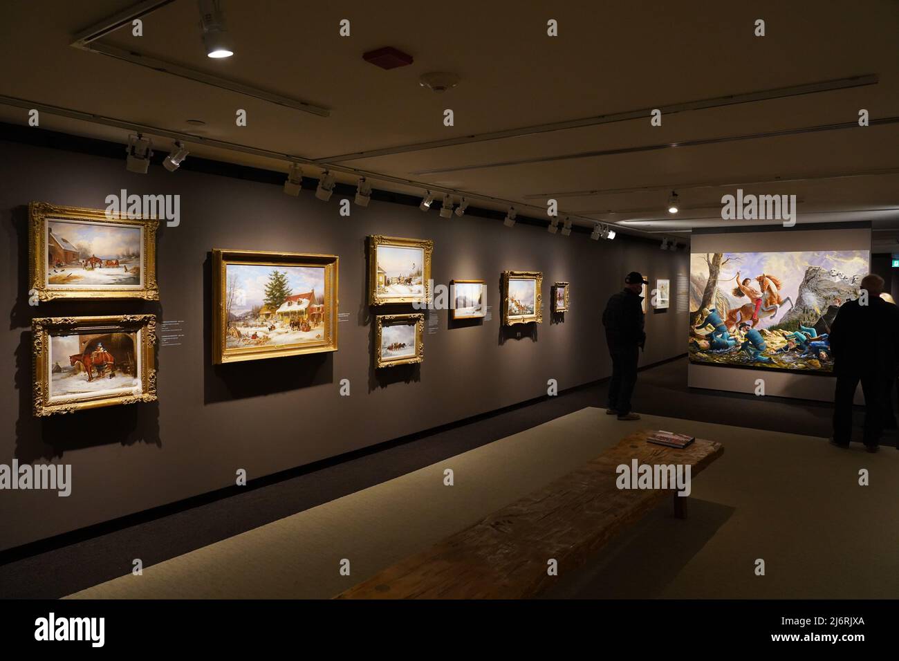 McMichael Gallery of Canadian Art, Gemälde von Cornelius Krieghoff und Kent Monkman Stockfoto