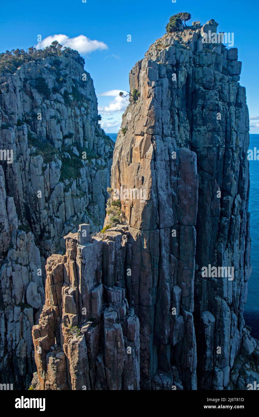 Der Candlestick Sea Stack vor Cape Hauy Stockfoto