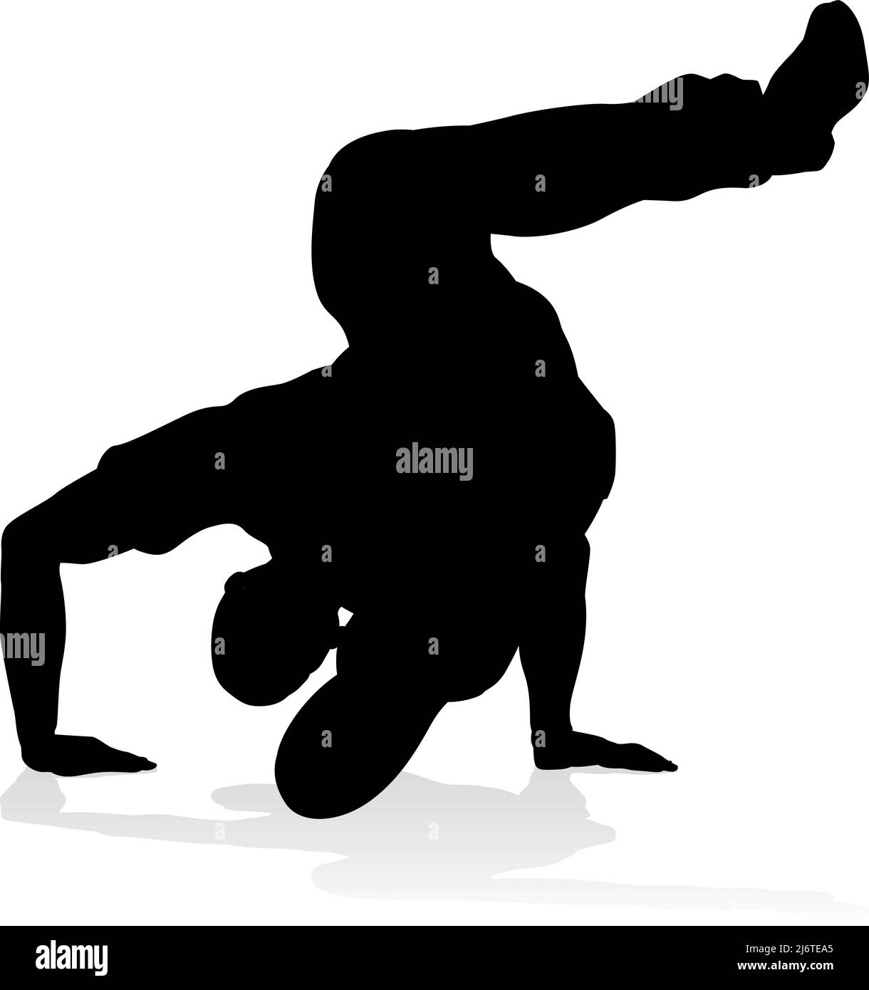 Street Dance Tänzer Silhouette Stock Vektor
