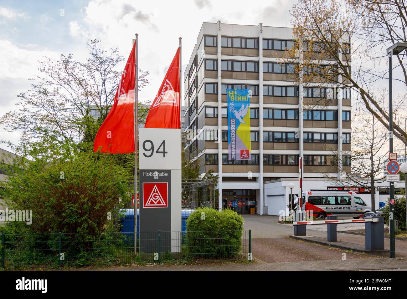 Union des DGB, dem Büro der IG Metall Düsseldorf-Neuss Stockfoto