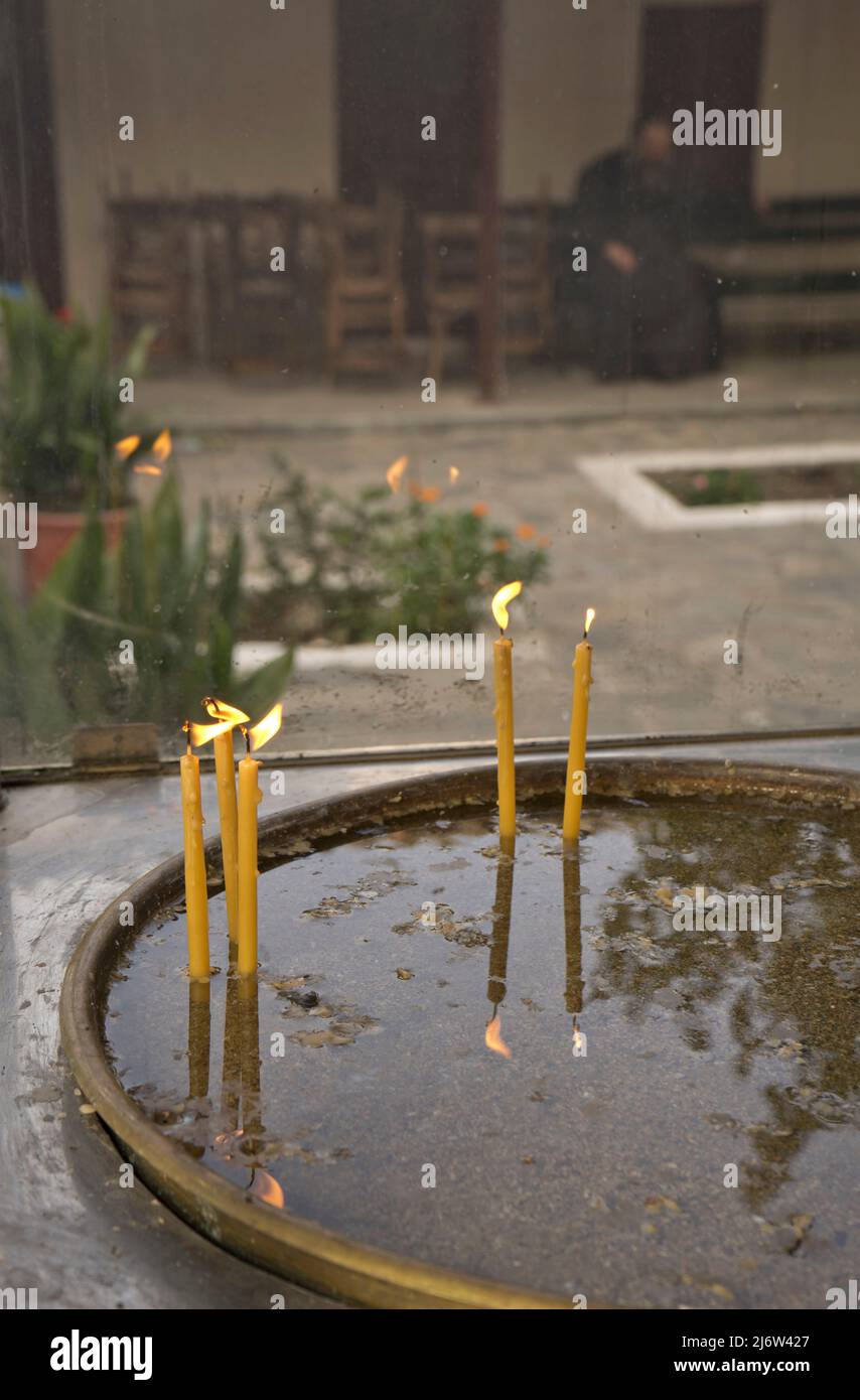 Christlich-orthodoxe Kirche das alte Viertel der Stadt in der Nähe der archäologischen Stätten in Athen, Griechenland, Europa Stockfoto