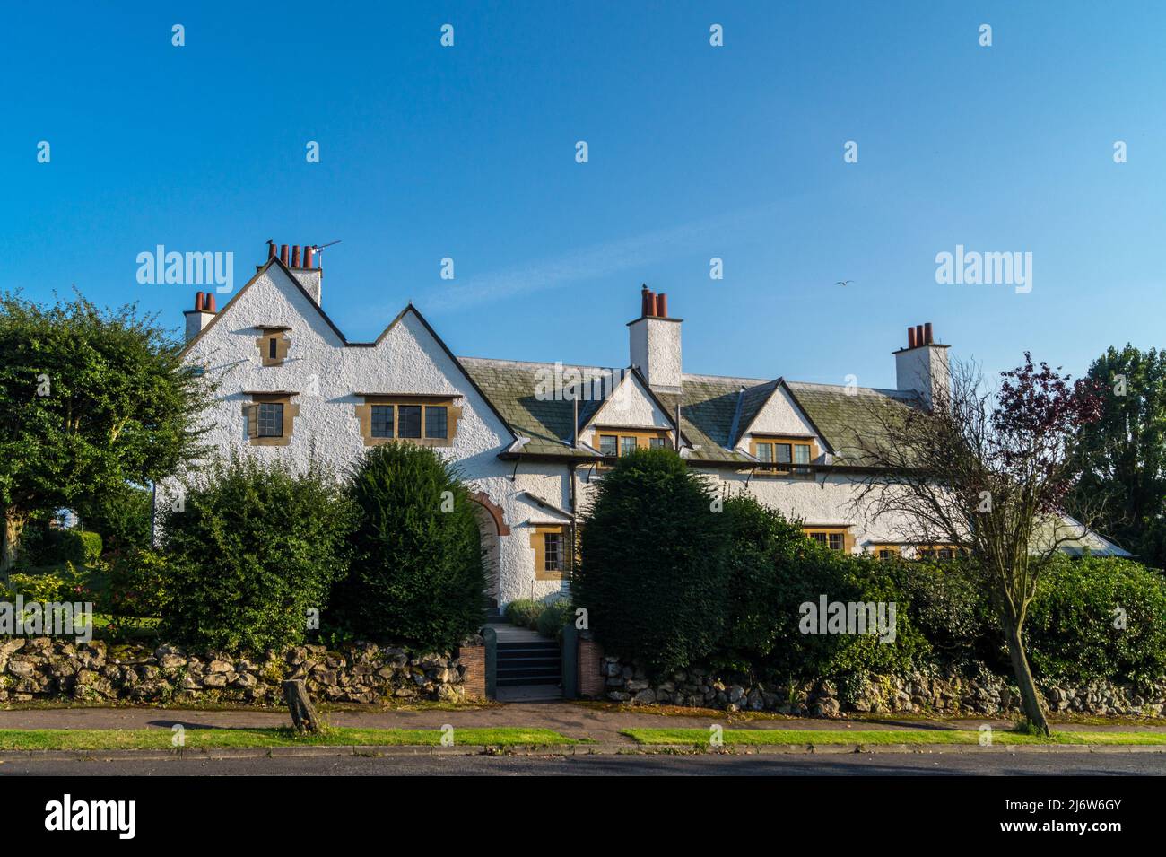 "Homestead", Kunst und Handwerk Haus von Charles Francis Annesley Voysey (1857-1941), 1905, Frinton-on-Sea, Essex, England Stockfoto