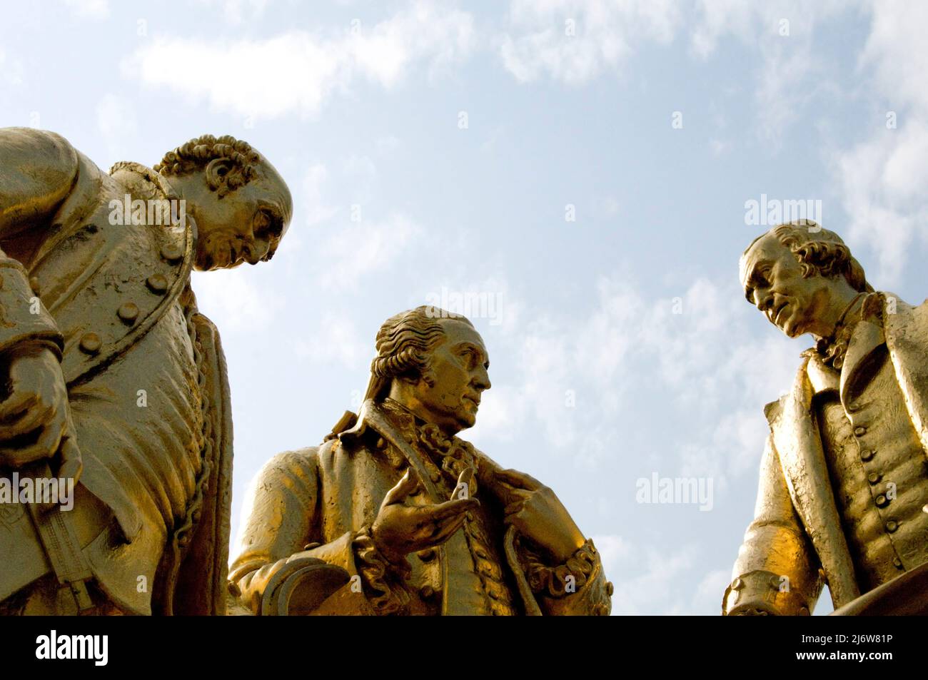 Matthew Boulton William Murdoch & James Watt Statue Pioniere der industriellen Revolution in Birmingham City Centre England Großbritannien Stockfoto