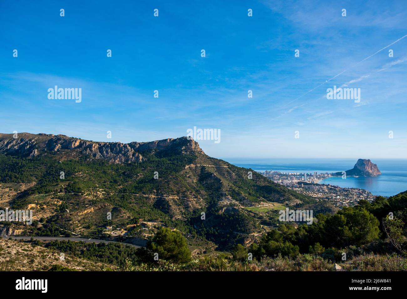 Calp (Calpe) , Costa Blanca, Provinz Alicante, Spanien. Stockfoto