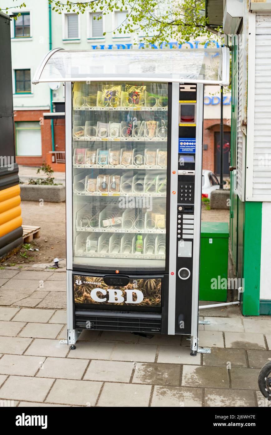 Stettin, Polen ein CBD-Verkaufsautomat Stockfoto