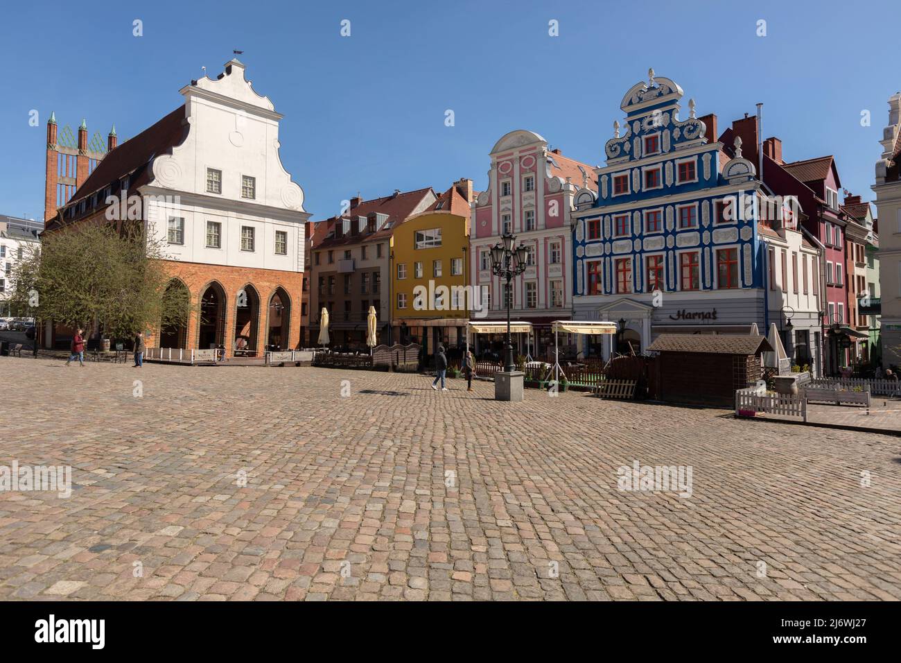 Szczecin, Polen : Marktplatz Stockfoto