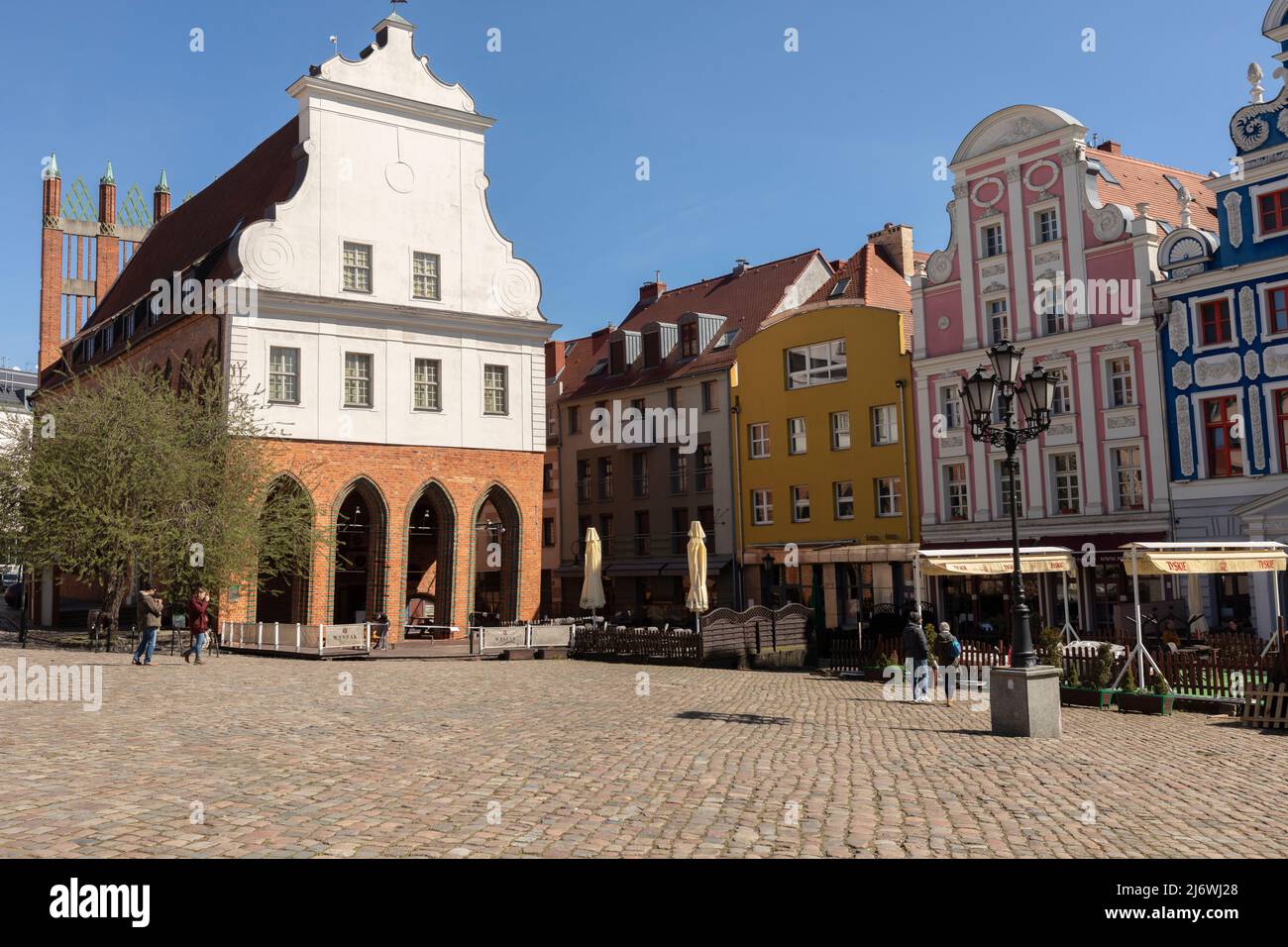 Szczecin, Polen : Marktplatz Stockfoto
