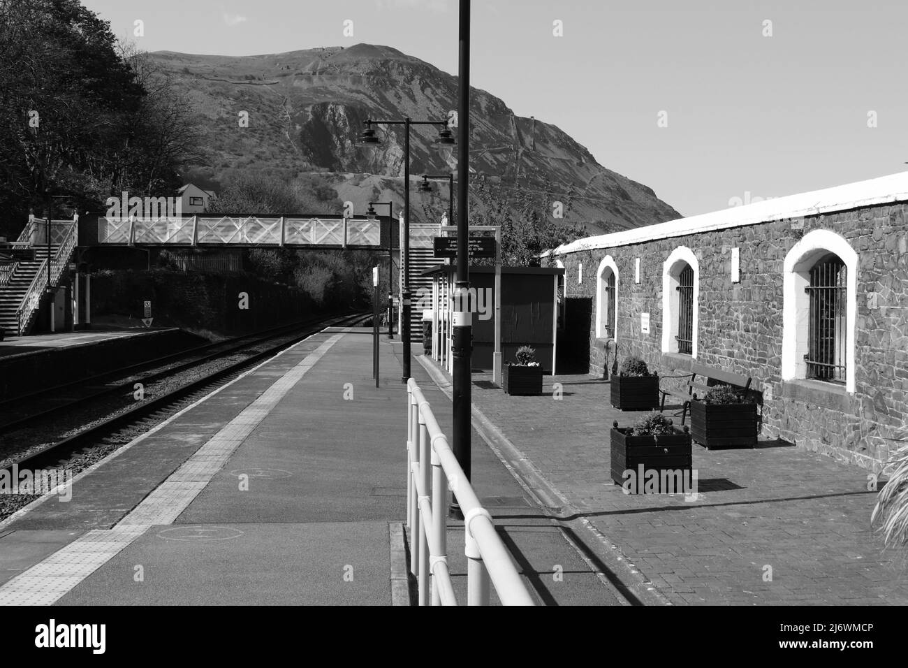 Penmaenmawr Railway Station North Wales Stockfoto