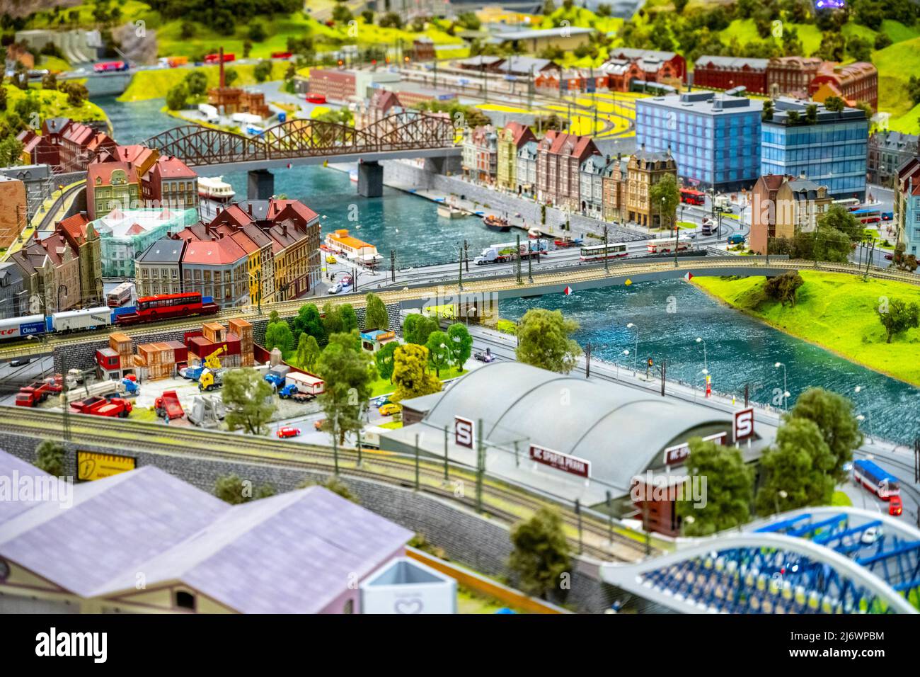 Eisenbahnkönigreich der Eisenbahn-Miniaturen Stockfoto