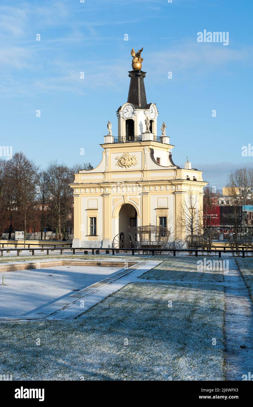 Das Haupttor des Branicki-Palastes in Białystok, der Wojewodschaft Podlaskie, Polen Stockfoto
